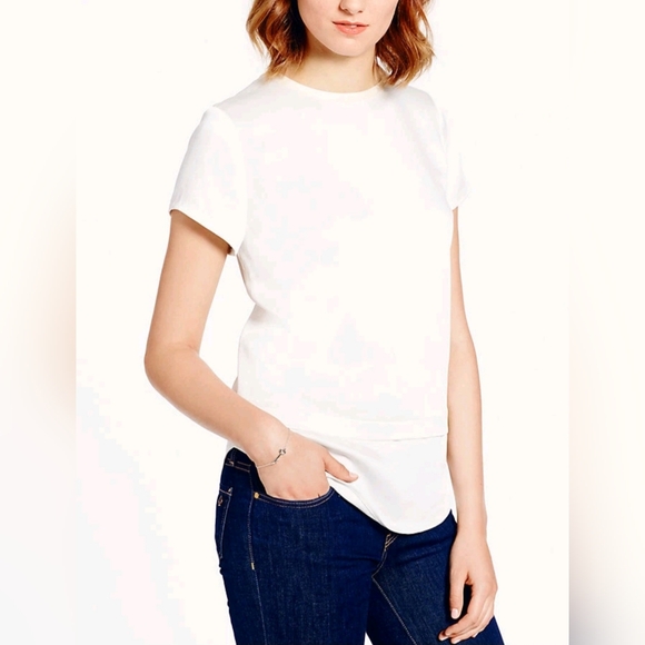 Kate Spade White Short Sleeve Tee - Picture 1 of 12
